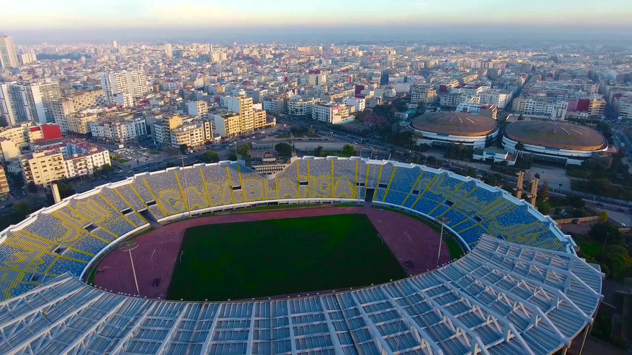 Widok z lotu ptaka na Stadion Mohameda V, Casablanca, Maroko