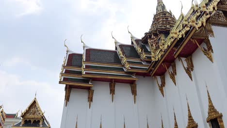 intricate roof details of grand palace, bangkok