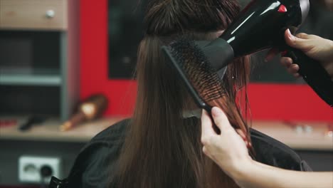 hair styling session