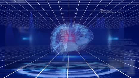 animation of human brain, molecules, data processing and metaverse