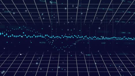 Unique digital video with abstract pattern and graphical representation of data