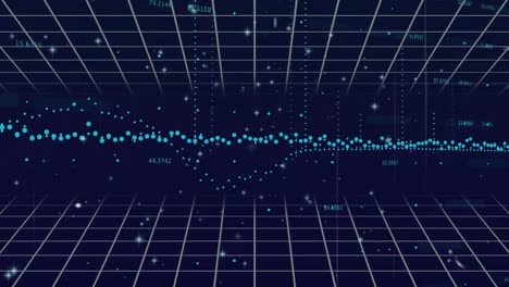 unique digital video with abstract pattern and graphical representation of data