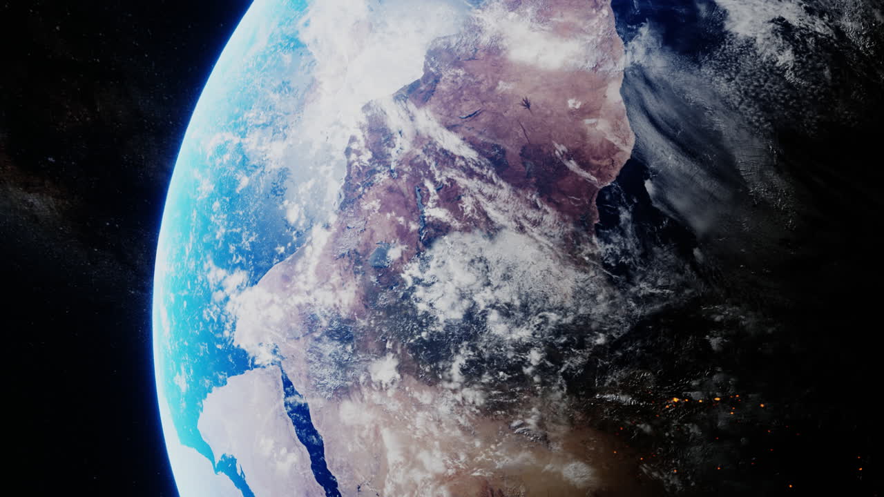 el planeta tierra desde el cosmos en primer plano