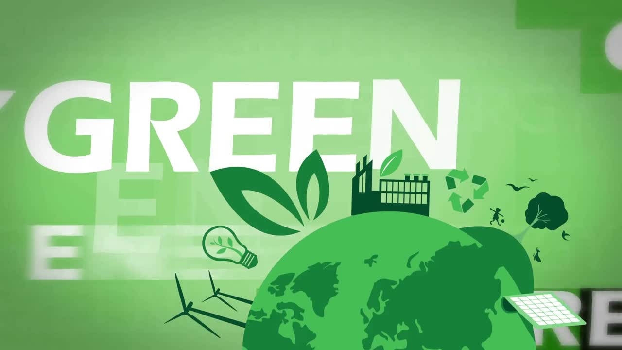 Green energy written on green background