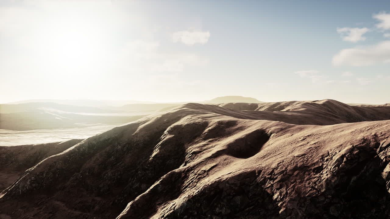 해가 지는 사하라 사막 의 아름다운 모래 언덕