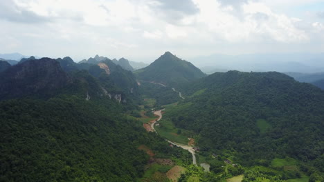 lush bac son valley with rolling hills and winding river, serene beauty