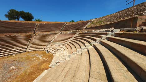 Aerial-shot-of-Asclepion-Medical-Centre-of-Ancient-Pergamon-City