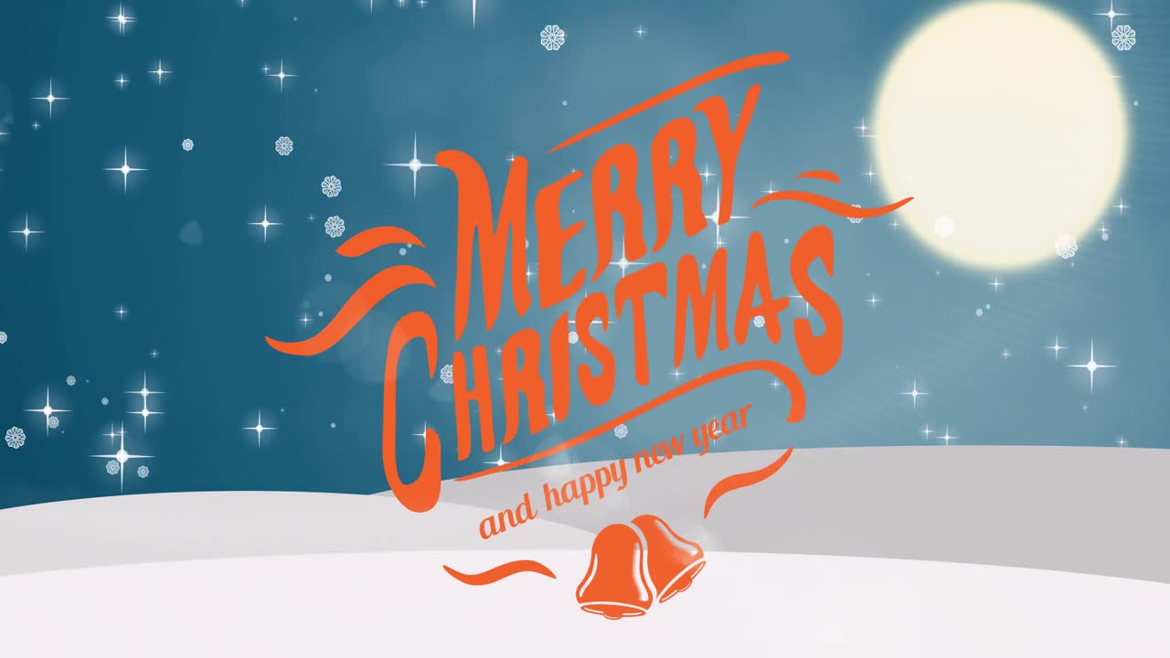 겨울 풍경 위 에 있는 크리스마스 인사 의 애니메이션
