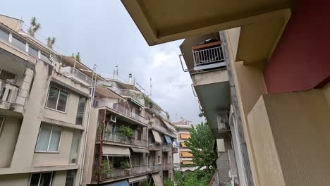 rainy weather in athens, greece.