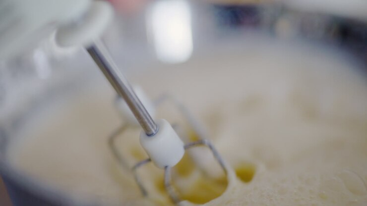 Mixing Pancake Batter and Turning Off Mixer