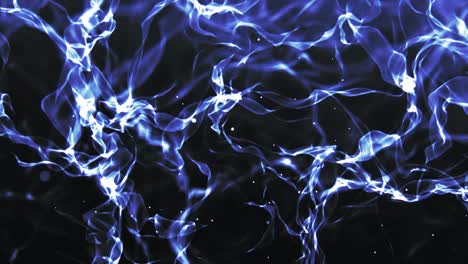 abstract background - stream of purple smoke with particles in black background