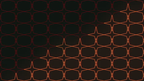 patrón geométrico negro y rojo en contraste con una cuadrícula de formas rectangulares