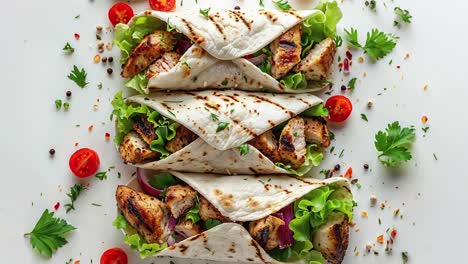 Delicious-Chicken-Wraps-with-Fresh-Vegetables-and-Lime