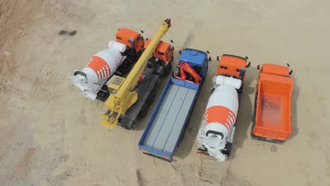 construction vehicles at a job site