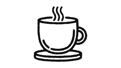 hot drink icon animation footage & alpha channel