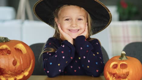 portrait of charming little girl