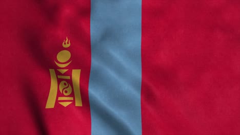 mongolia flag waving in the wind. national flag of mongolia. sign of mongolia nationality