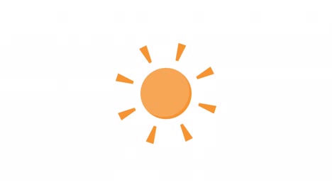 simple cute sun animation white background