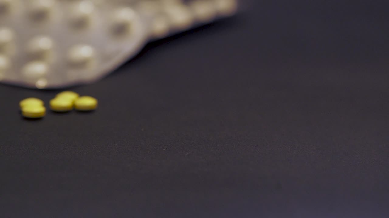 Close-up of Various Pills and Capsules in Blister Packs