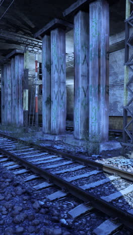 abandoned train tracks underpass