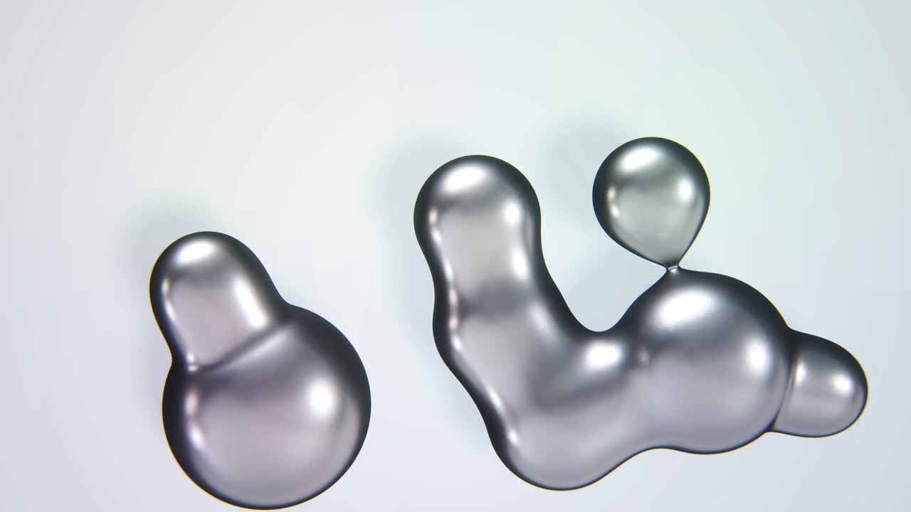 추상적인 검은 액체 방울 배경의 4k 비디오