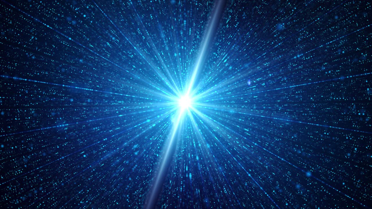 추상적인 배경 입자 및 조명 효과 떠다니고 흐르는 사이버 공간 개념, 어과 곡물 처리