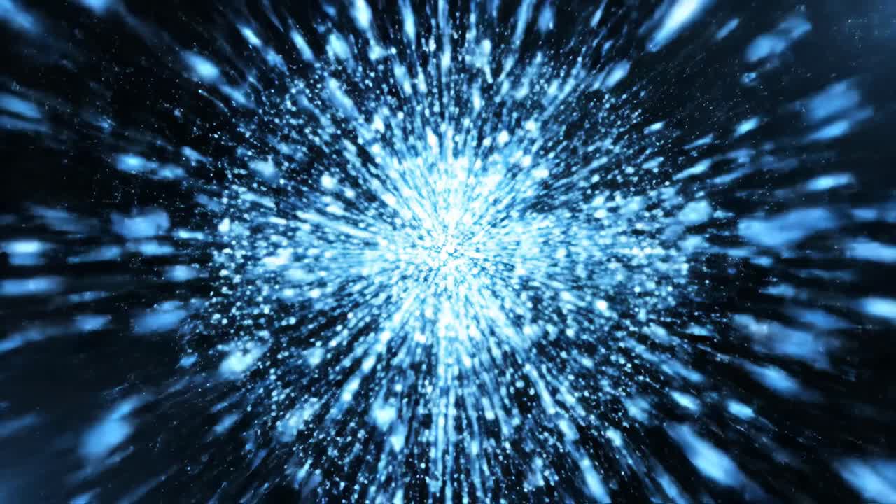 Abstract Blue Light Explosion