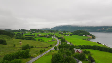 stunning villages with verdant nature on the west coast of norway
