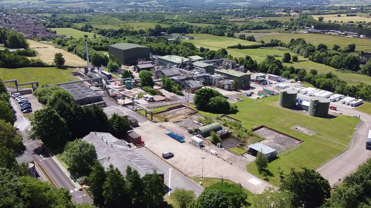 영국 화학 공장의 드론 아리엘 영상