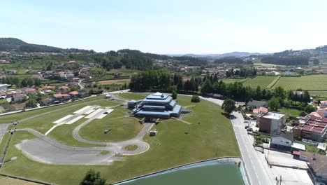 aerial view of modern office building