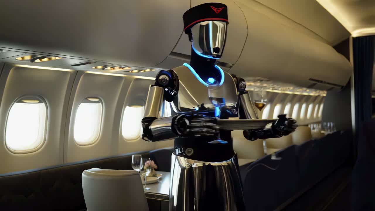 개인 제트기에 있는 로 웨이터