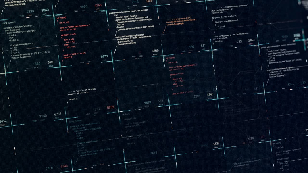 visualizzazione dello schermo del codice