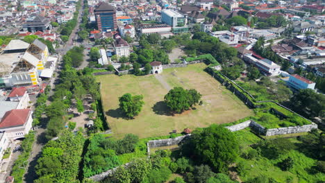 fort vastenburg sits preserved amongst urban surakarta in indonesia