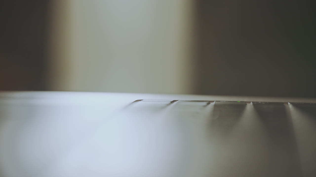 노트북 키보드의 클로즈업