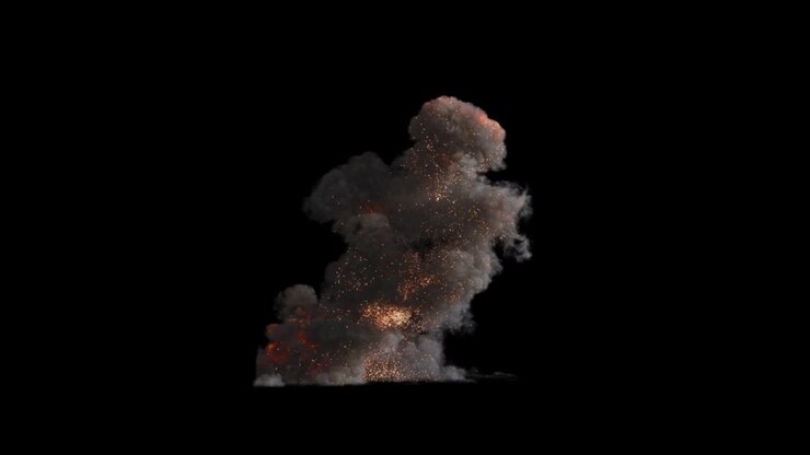 Explosion Smoke and Debris