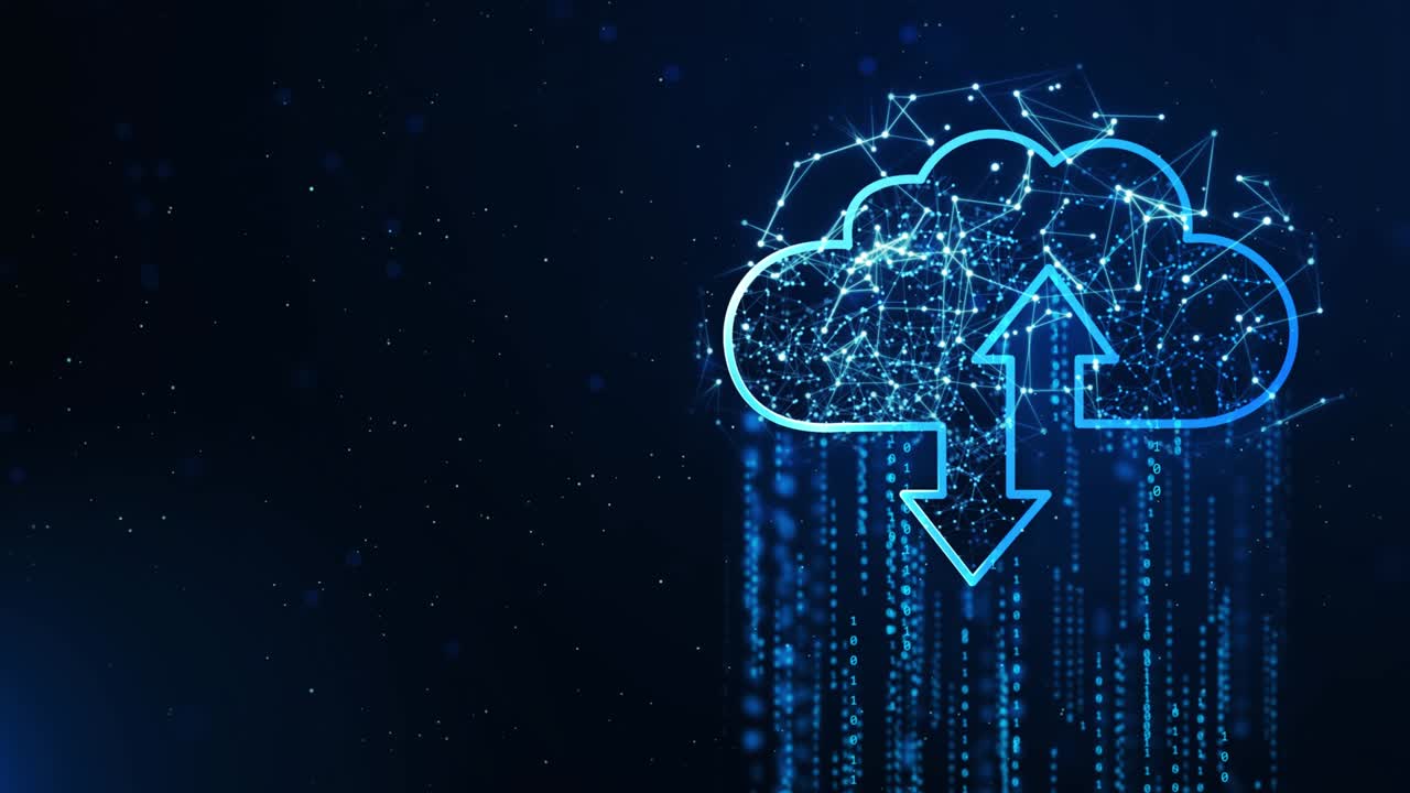 la computación en la nube digital, el gran centro de datos, la infraestructura del futuro el fondo del bucle de ai.