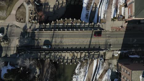 Aerial-view-of-Bridge-in-Golden