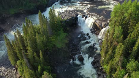 ristafallet waterfall in the western part of jamtland is listed as one of the most beautiful waterfalls in sweden.