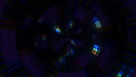 pantalla digital con líneas de neón y elementos de espacio