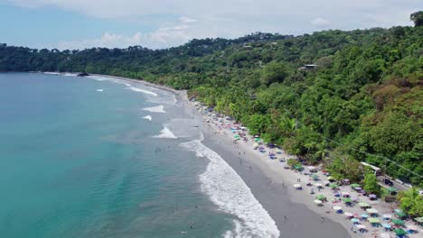 one of the most beautiful beaches in costa rica, bearing the same name as the national wildlife park called manuel antonio