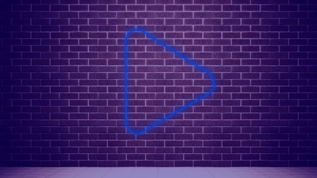 Arrow neon sign on brick wall 4k
