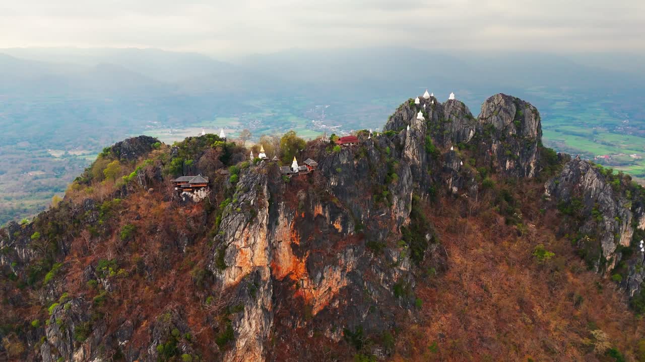 sky temple in Lampang Thailand mountaintop pagodas of Wat Chaloem Phra Kiat