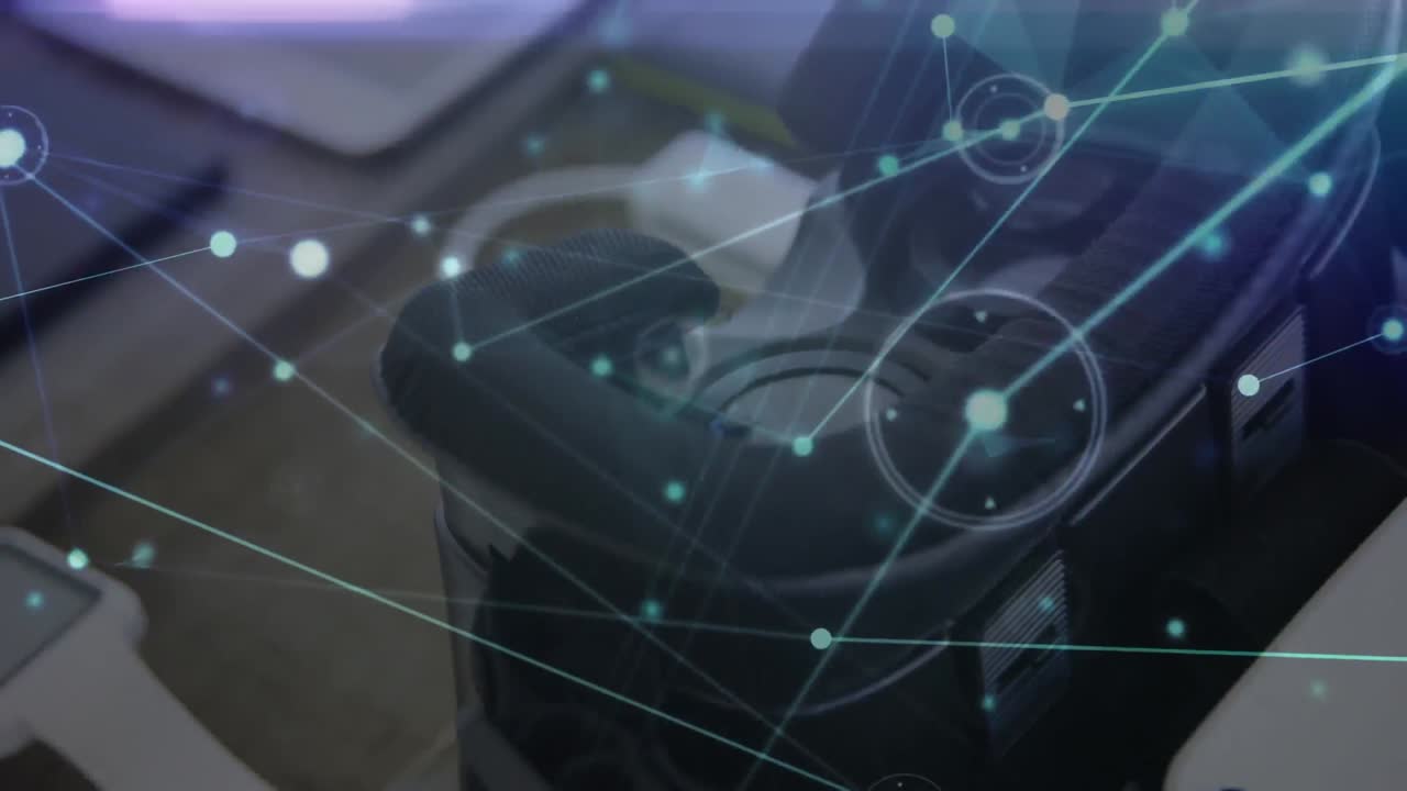 vr 헤드 ⁇ 을 통한 연결 네트워크의 애니메이션