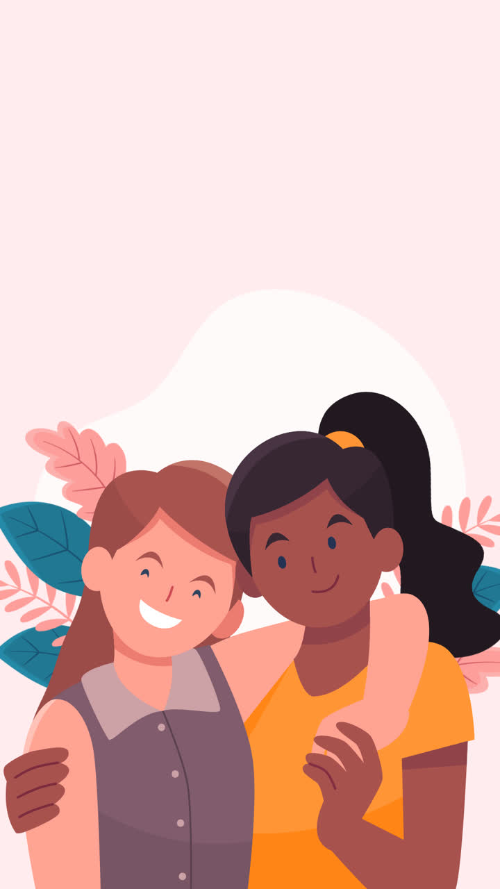 Motion Graphic of Hand drawn international friendship day illustration