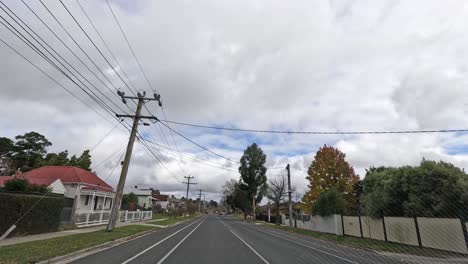 a drive through quiet suburban streets in melbourne