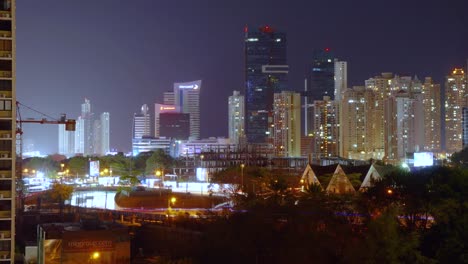 ciudad de panamá noche lapso de tiempo