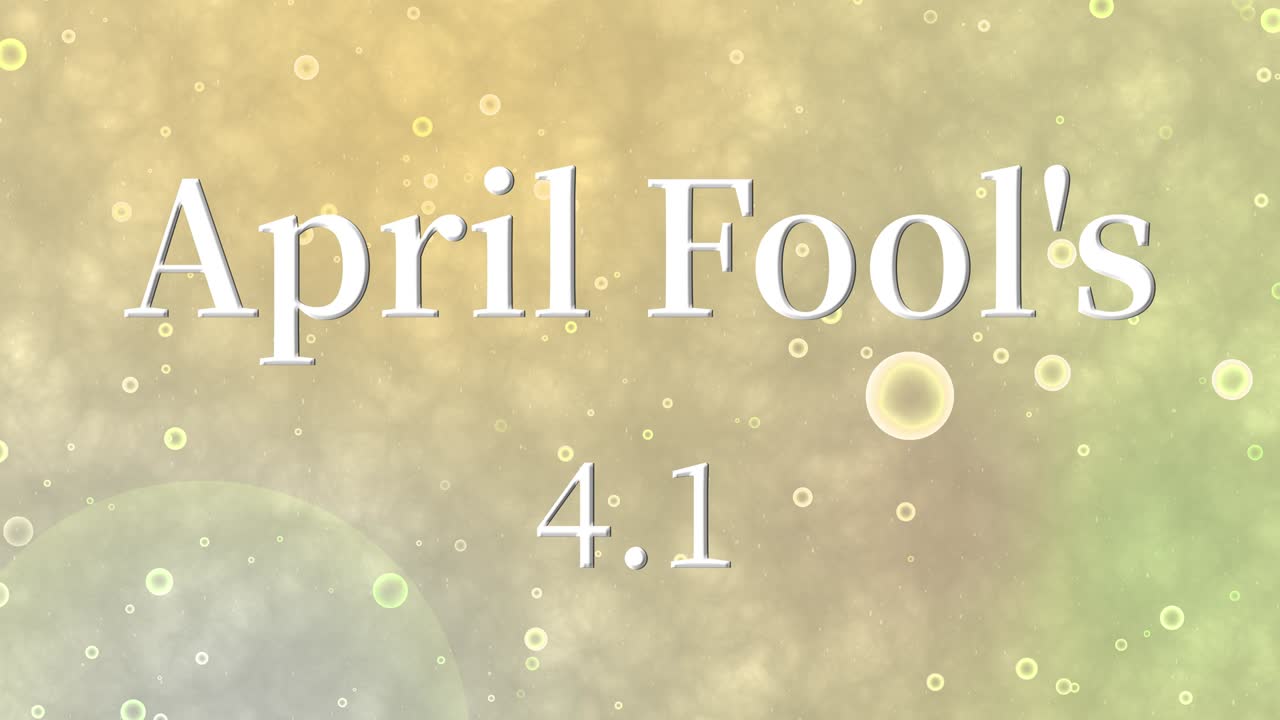 4월의 어리석은 영어 메시지 텍스트 애니메이션 모션 그래픽