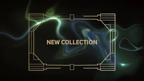 animación del texto de la nueva colección sobre fondo negro