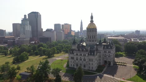 Capitolio-En-Hartford-Connecticut-Círculos-De-Ida-Y-Vuelta