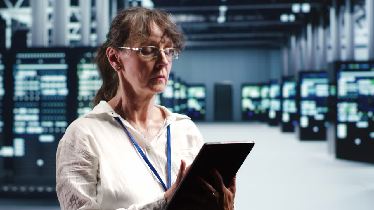 centro de datos con gabinetes de servidores